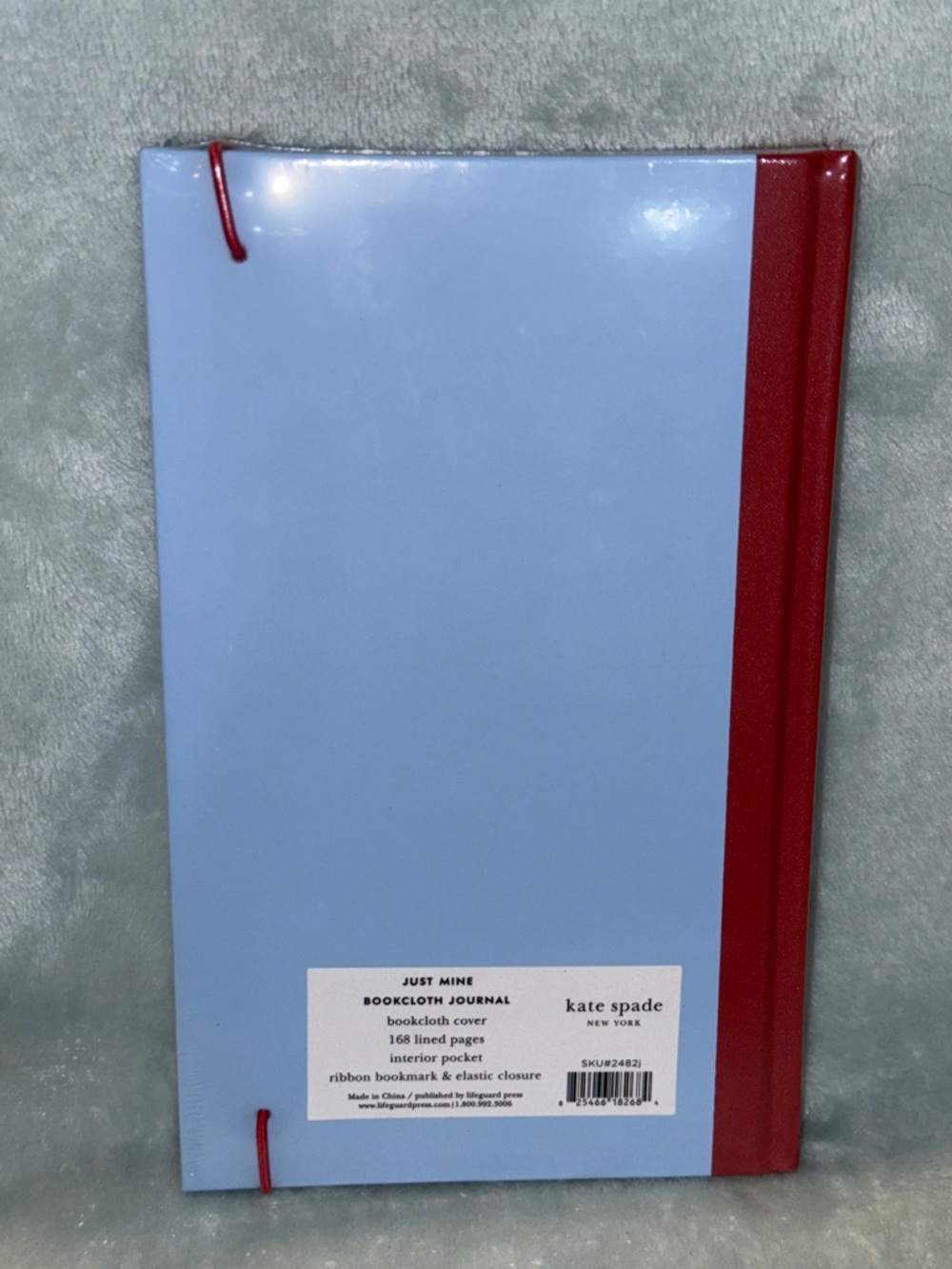 kate spade Light Blue Hardcover Journal with Red 'j' Accent - Picture 2 of 9